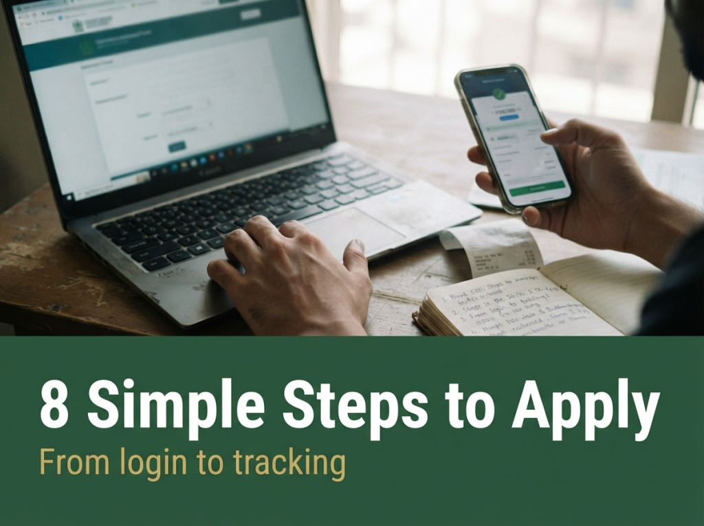 Eight-step process for applying for a domicile certificate online