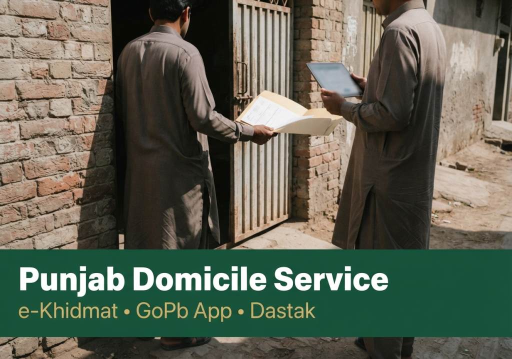 Punjab domicile application through a mobile app with doorstep facilitator